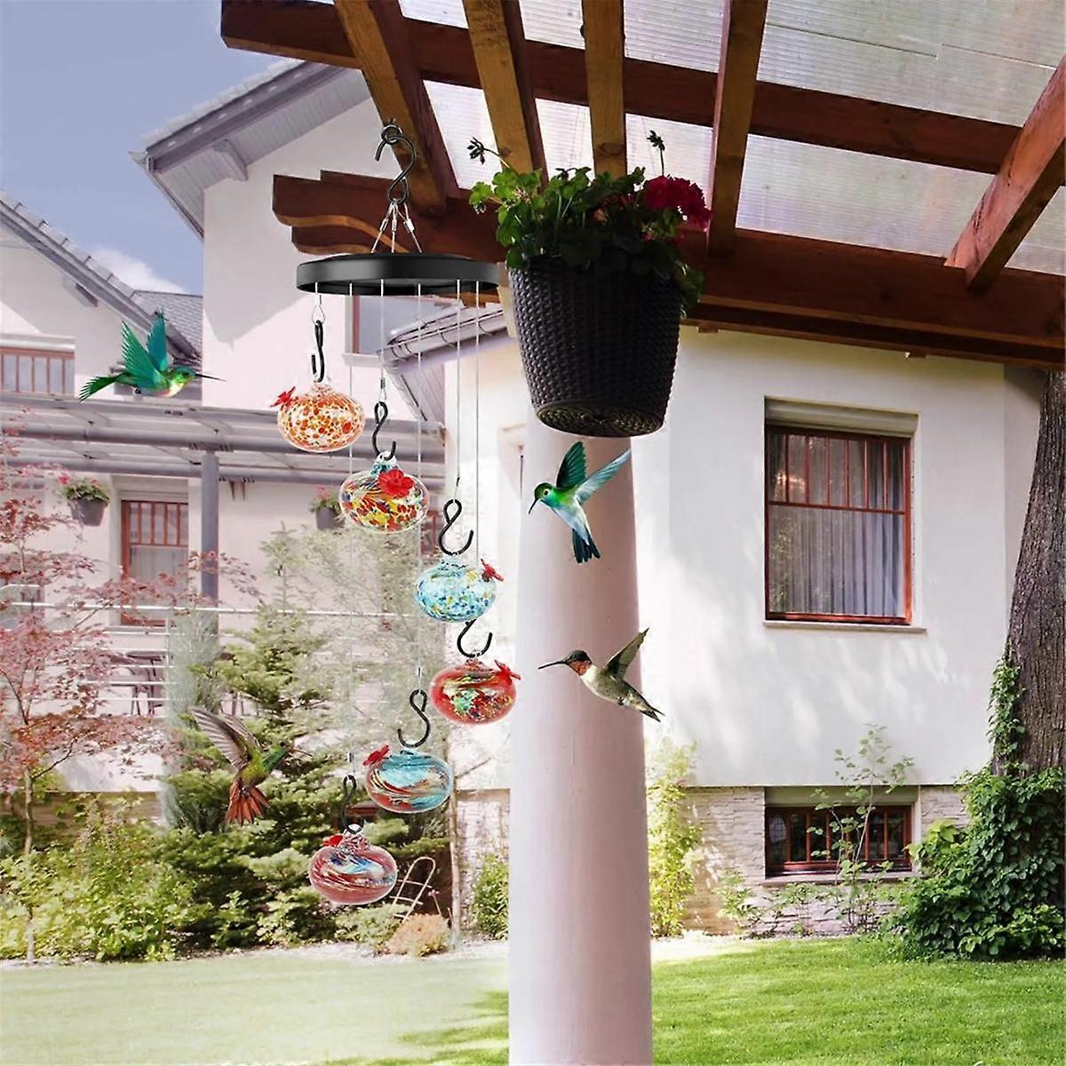 Life Charming Wind Chimes Bird Feeders for Outdoors Hanging Ant and Bee Proof,Never Leak A