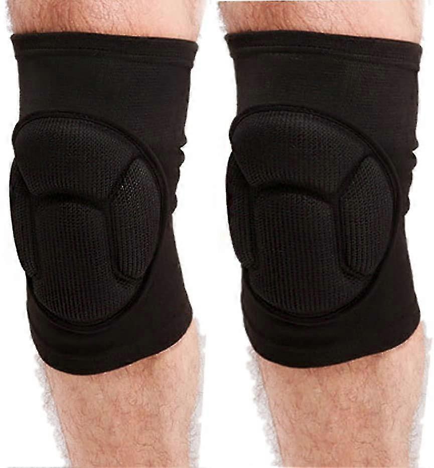 Sponge Cushioned Knee Support Pad 1 Pair Crushproof Sport Kneecap Brace Elastic Sleeve Protector