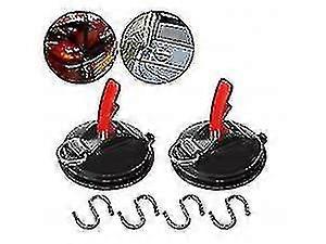 1/2pieces Heavy Duty Suction Cup Anchor With Securing Hook Tie Down Camping Tarp
