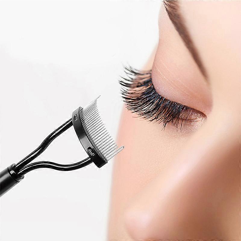 Eyelash Comb Eyelash Separator Tool, Makeup Mascara Applicator Comb with Cover, False Eyelash Grooming Brushes 1Pc