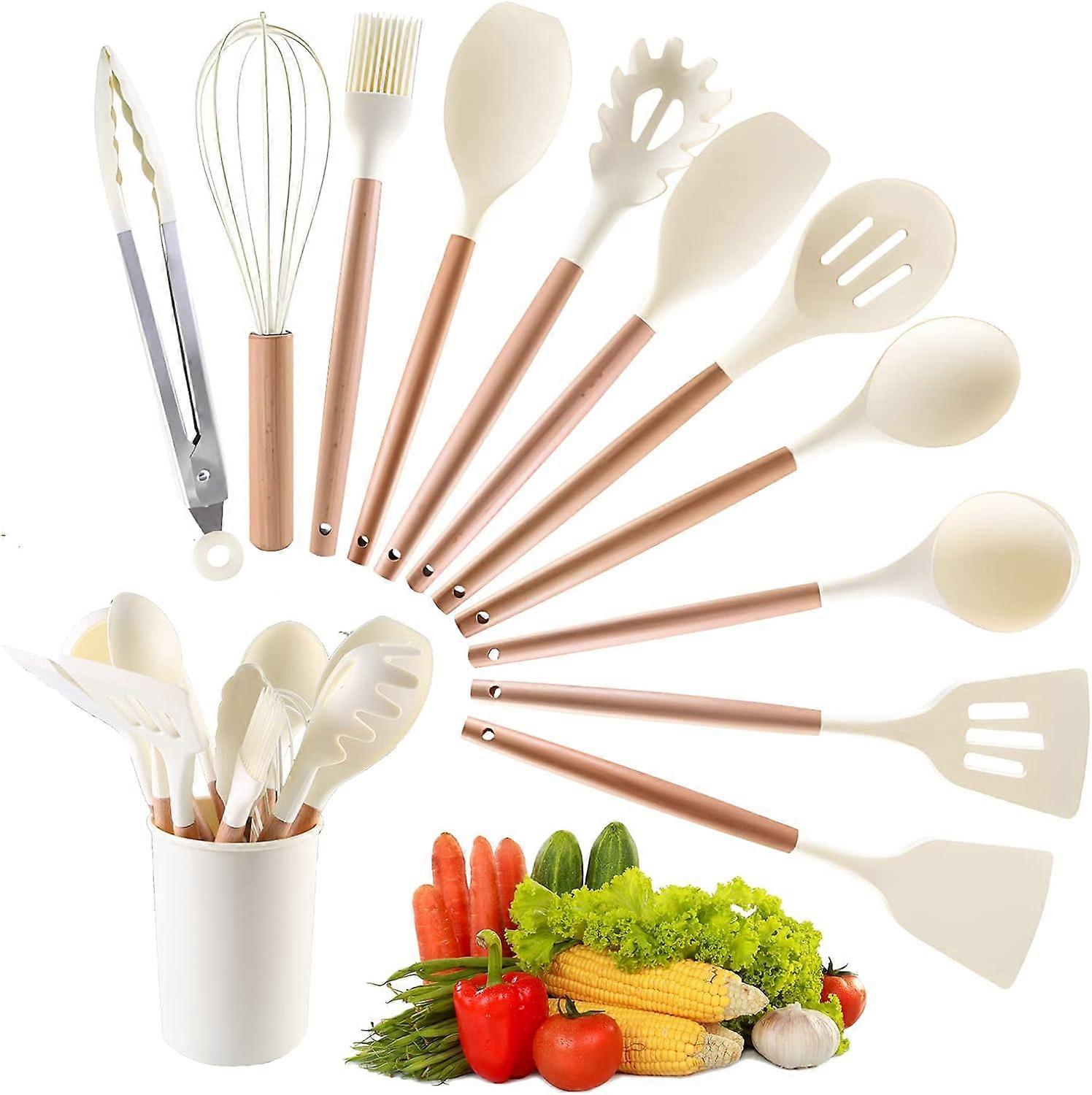 Kitchen Utensil Set, 12 Pieces Silicone Cookware Set
