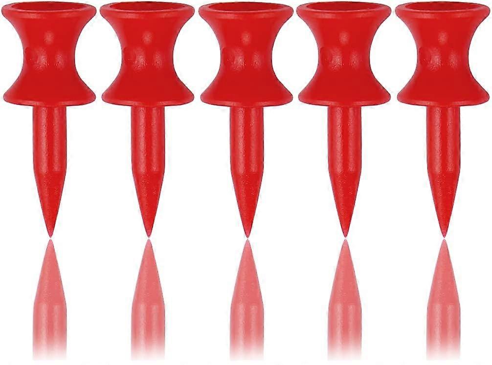 100 Pack 32mm Red Plastic Golf Tees