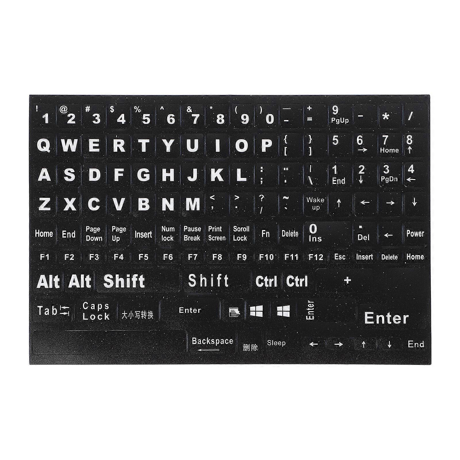 1 Sheet Keyboard Sticker Universal English Letter Keyboard Label Accessory