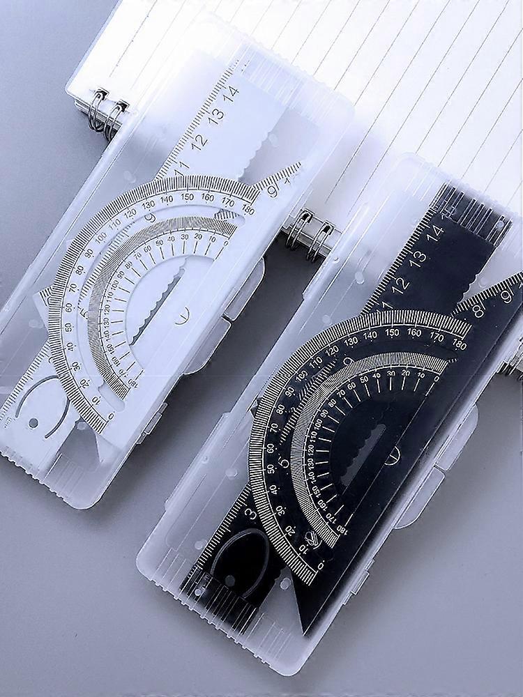 100%New Student Stationery Set Triangle Plate Measuring Tools Protractor