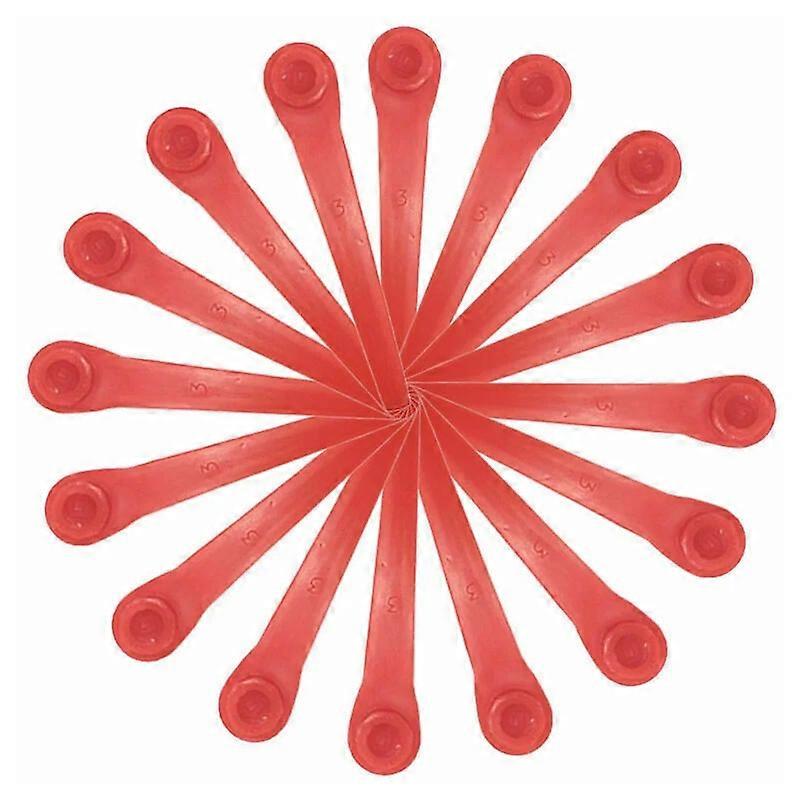 Pack of 100 Plastic Blades Compatible with Gardena String Trimmer, Replacement Blades for Gardena String Trimmers and Cordless String Trimmers.