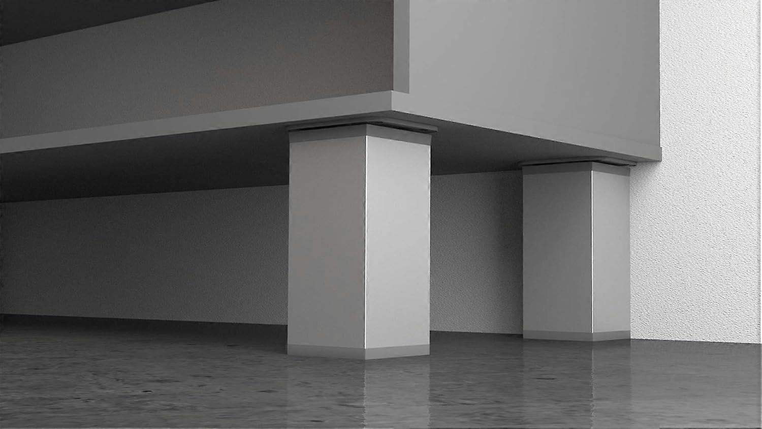 4 Tischbeine Schwarz/Gold 50cm - Verstellbare Möbelfüße Für Tisch & Schrank