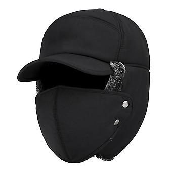 Face Ear Mouth Covered Warm Hat Lightweight Adjustable Elastic Cord Hat For Winter Ourdoor Activities