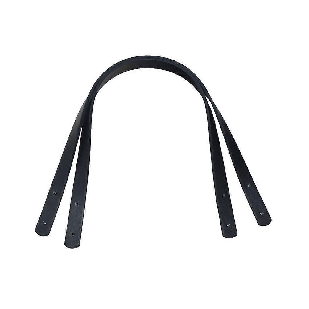 2 st. 60 cm handväska i PU-läder, utbytesrem för tygväska, bälte med nitar, tillbehör för kvinnor, gör-det-själv-väska (svart)