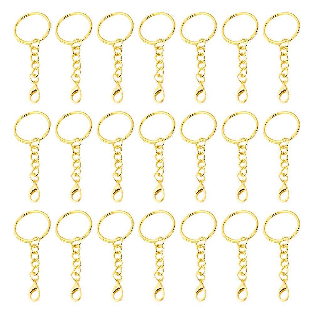 50 Pcs Stainless Steel S Hooks Lobster Clasp Keychain Lobster Claw Clasps Swivel Clasp Keyring Hooks