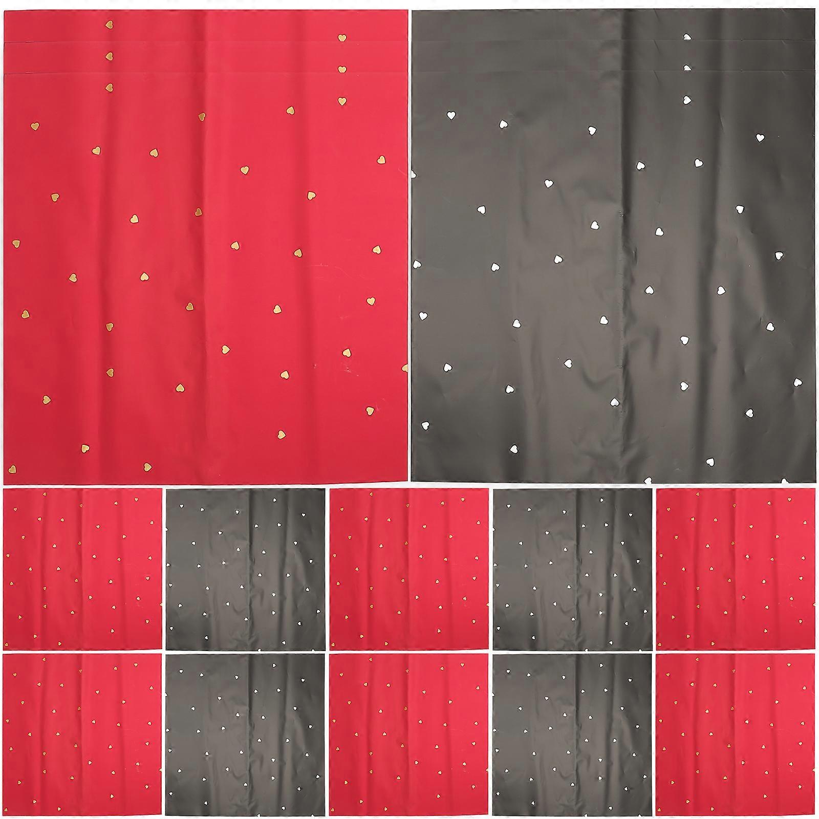 20pcs Valentine's Day Wrapping Paper Packing Heart Pattern Paper Practical Package Paper