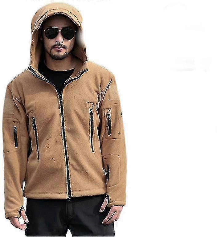 Men's Fleece Jacket Military Hooded Jacket
