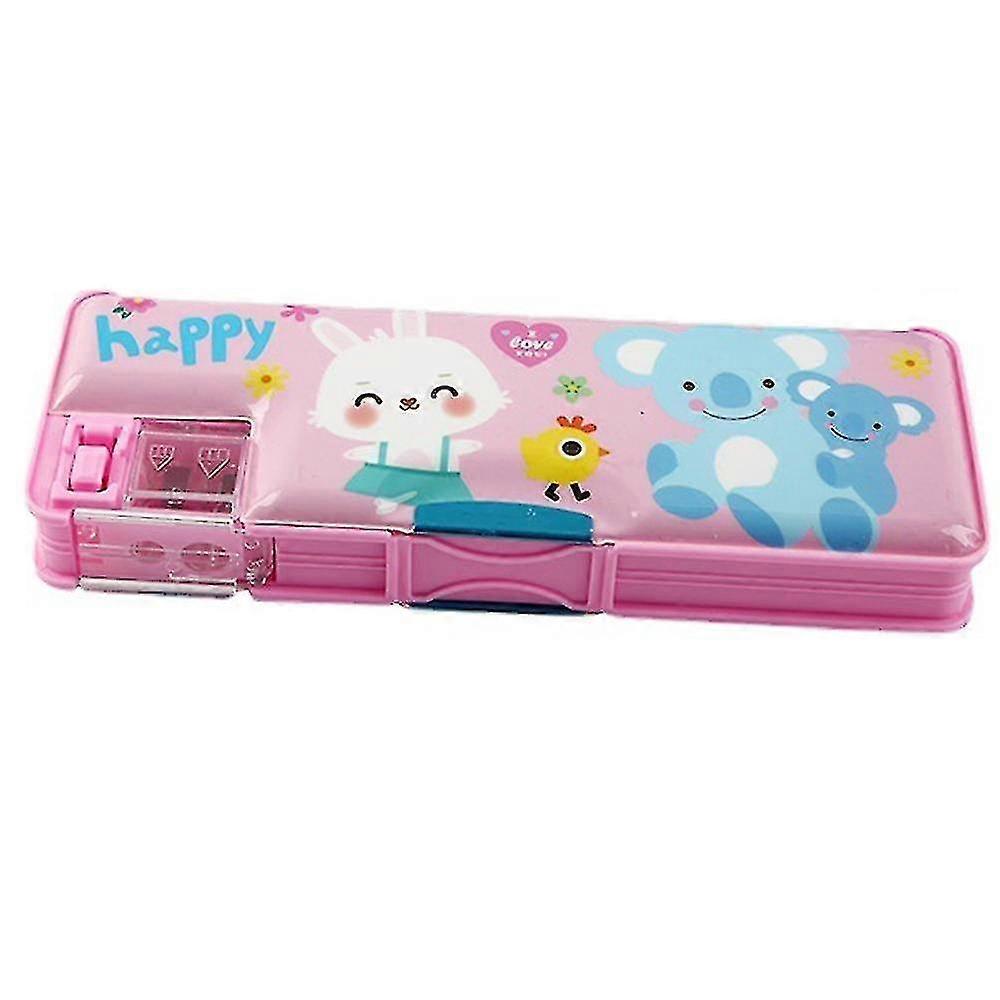 Pencil Box For Girls. Compartments Unique Stationery Set W/z Pop Out Pencil Sharpener. Best Back To School Gift Set For Kids Q