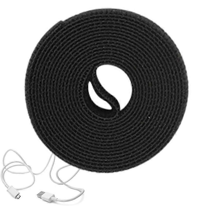 Nylon Wire Cord Straps Hook Tape Roll for Organizing and Managing Cables - Self-Fastening Wrap, Cut-to-Any-Length - Ideal for Communication Offices