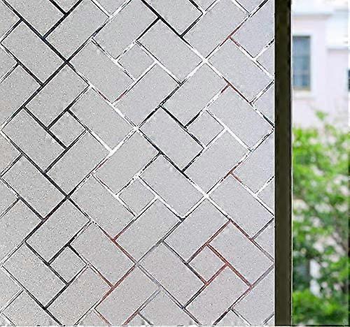 Privacy Window Film Decorative Window Film Frosted Window Decals Clear Glass Film Anti UV Non-Adhesi
