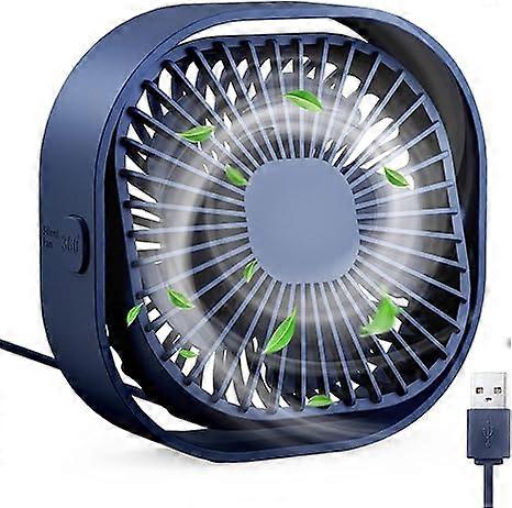 Small USB Desk Fan Speeds Portable Table Fan