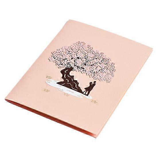 Durable Valentines Day Card Bright-colored Attractive Clear Print Foldable Valentines Day Card for Festival