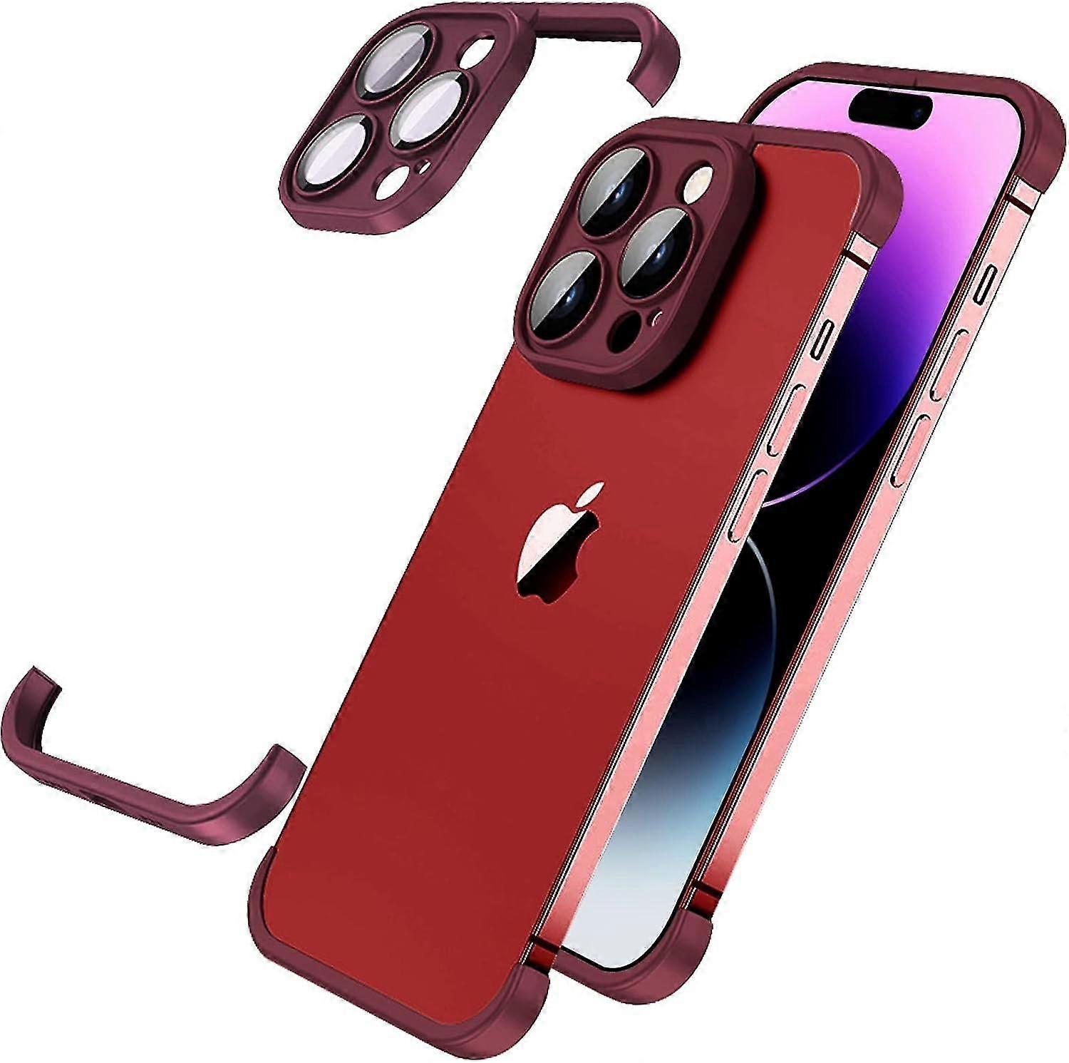 Frameless Case For Iphone 15 Pro Slim Soft Tpu Shockproof Cover Minimalist Protective Bumper Phone Case With Camera Lens Protector Boris