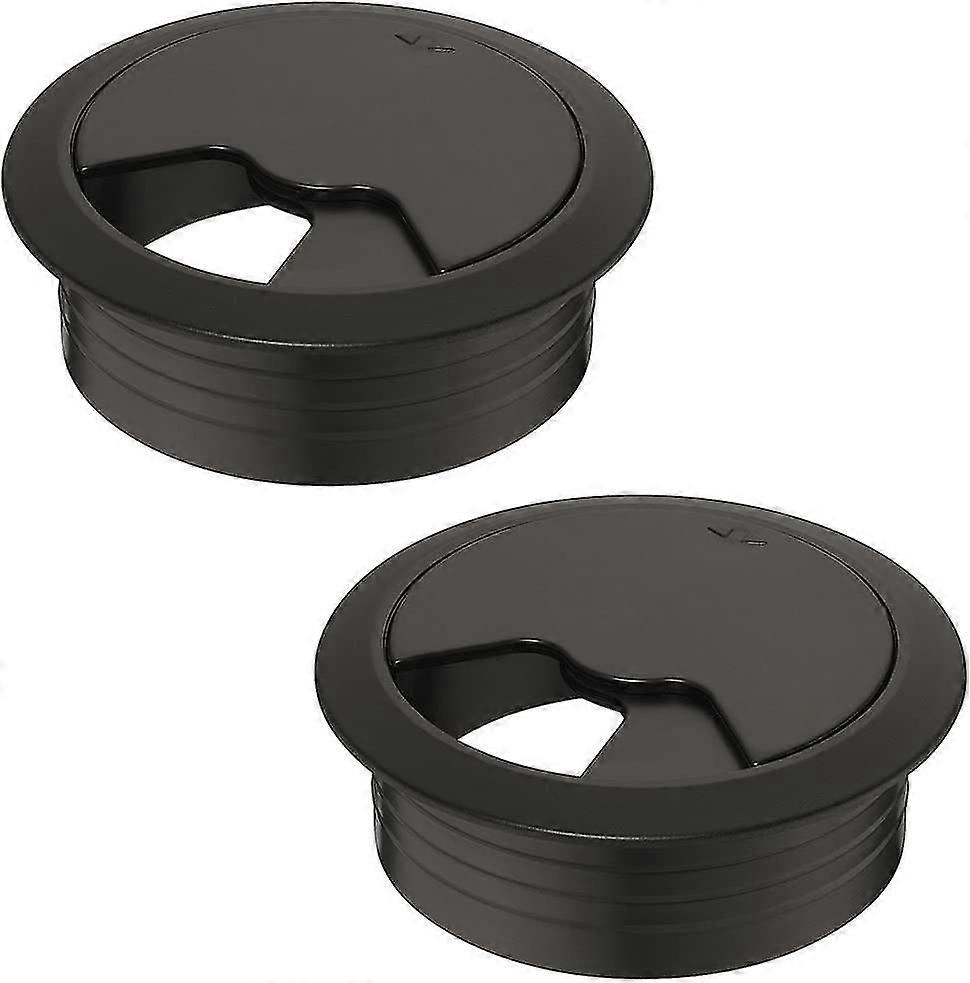 Cable Grommet Desk Diameter 70mm - Set Of 1 Desk Cable Guide Plastic Bla - Cable Through Sheet - For More Organization And Overview In The Workpl,7755