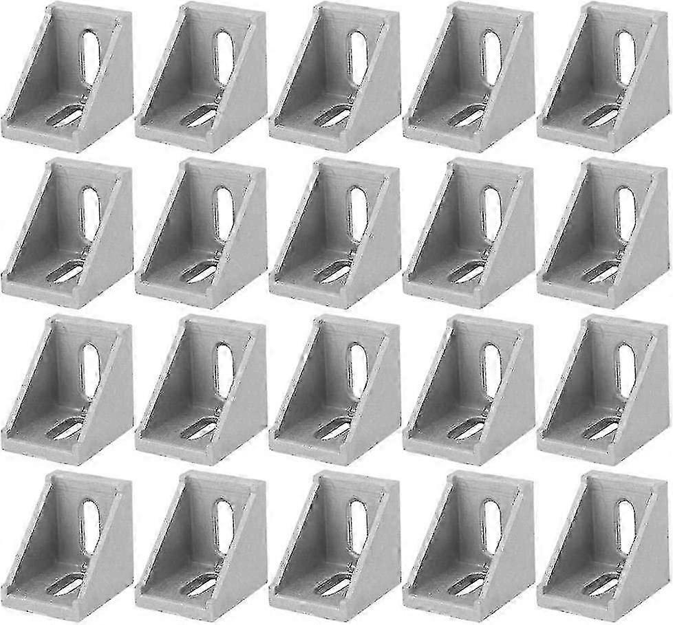 sysy 20 قطعة قوس زاوية من الألومنيوم ، قوس زاوية من الألومنيوم ، 2 فتحة الزاوية اليمنى L- النوع f