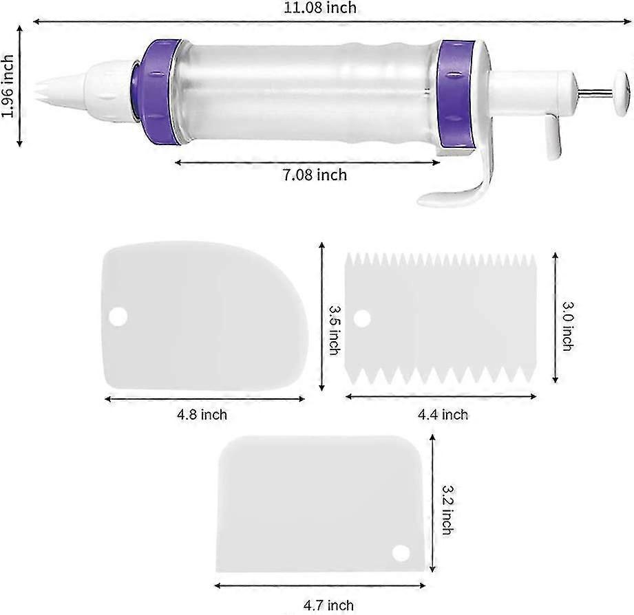 Cupcake Decorating Kit, Dessert Decorating Syringe Set, Cupcake Filling Injector, 7 Icing Nozzles, 3 Cream Scrapers For Frosting, Cookies Cake Decorat