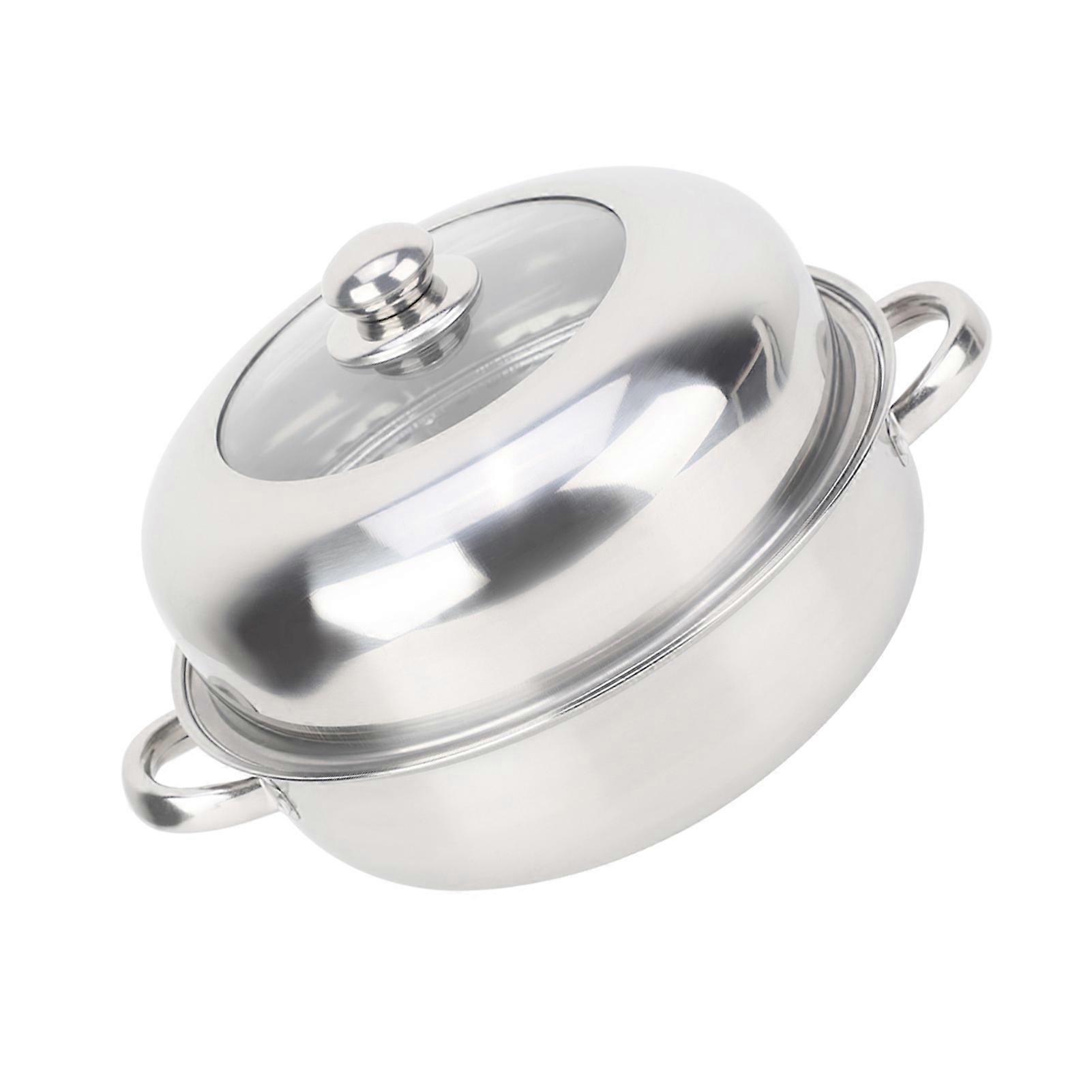 28CM Single Layer Stainless Steel Stockpot and Food Steamer Combo – Versatile Cookware for Home Cooking