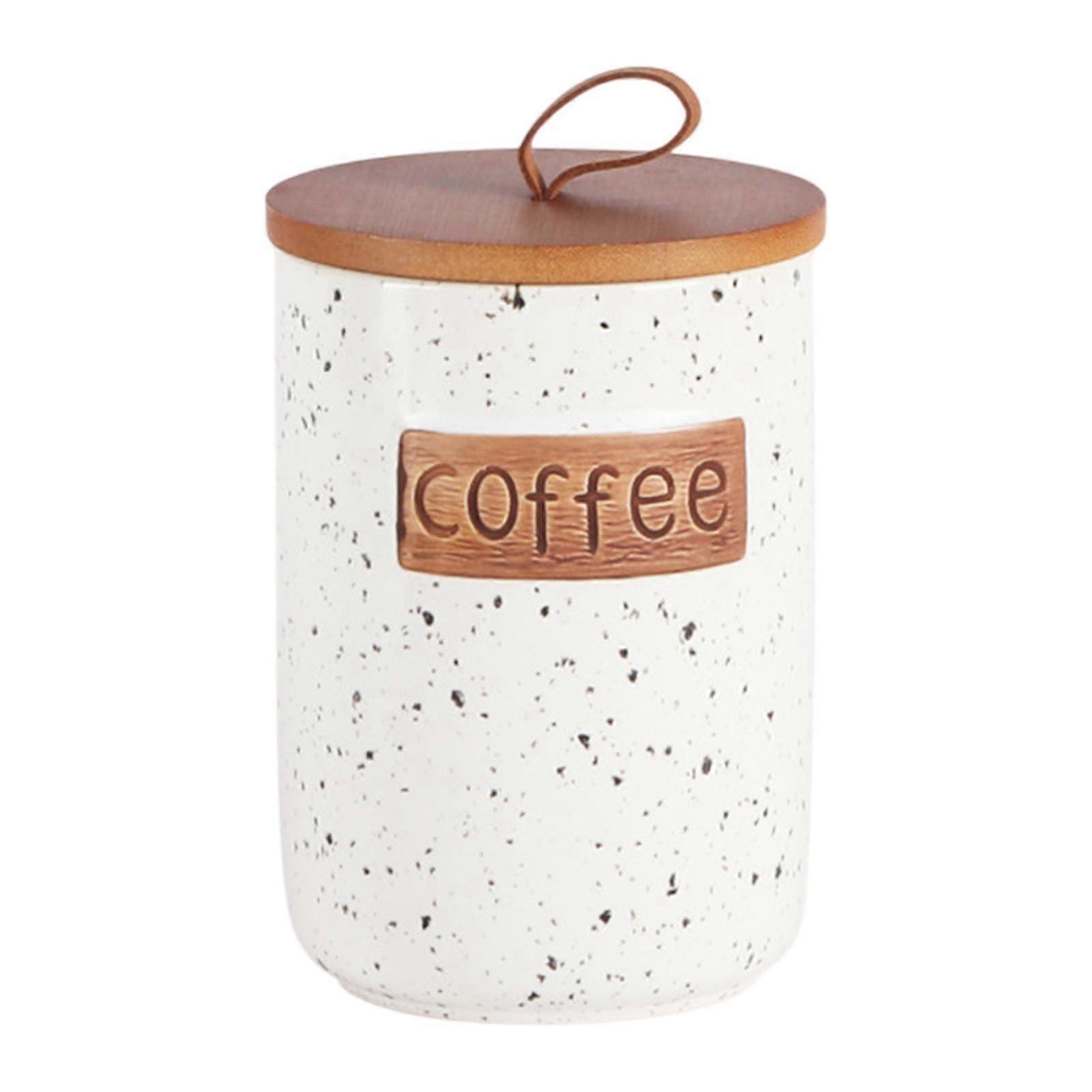 Ceramic Storage Canister Portable Seal Jar with Top Handle Storage Container coffee