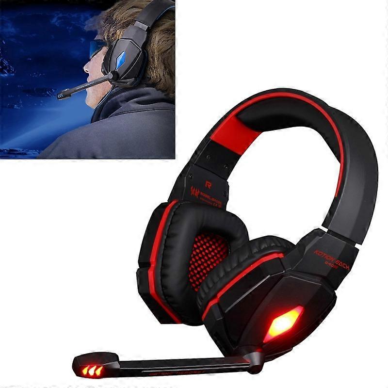 EACH G4000 Stereo Gaming Headset with Mic Volume Control & LED Light for Computer, Cable Length: 2.2m