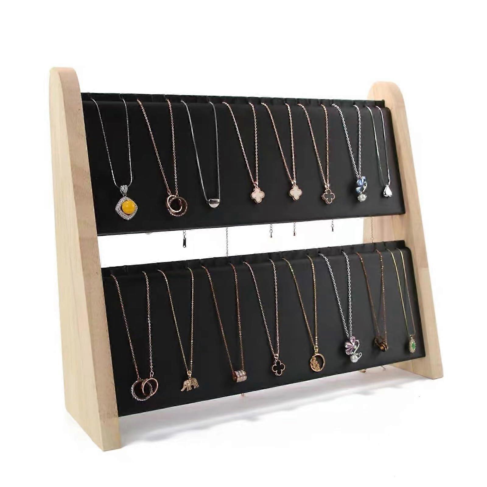 Black Necklace Display Stand For Home Decor, Countertop Jewelry Holder, Tabletop Display Stand