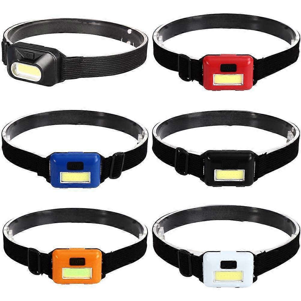 6 Pcs LED Headlamp for Running, Hiking, and Camping