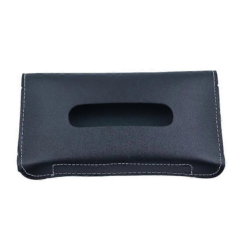 Tissue Box PU Leather Car Sun Visor Hanging Holder Car Tissue Boxes Auto Interior Storage Decoration Accessories