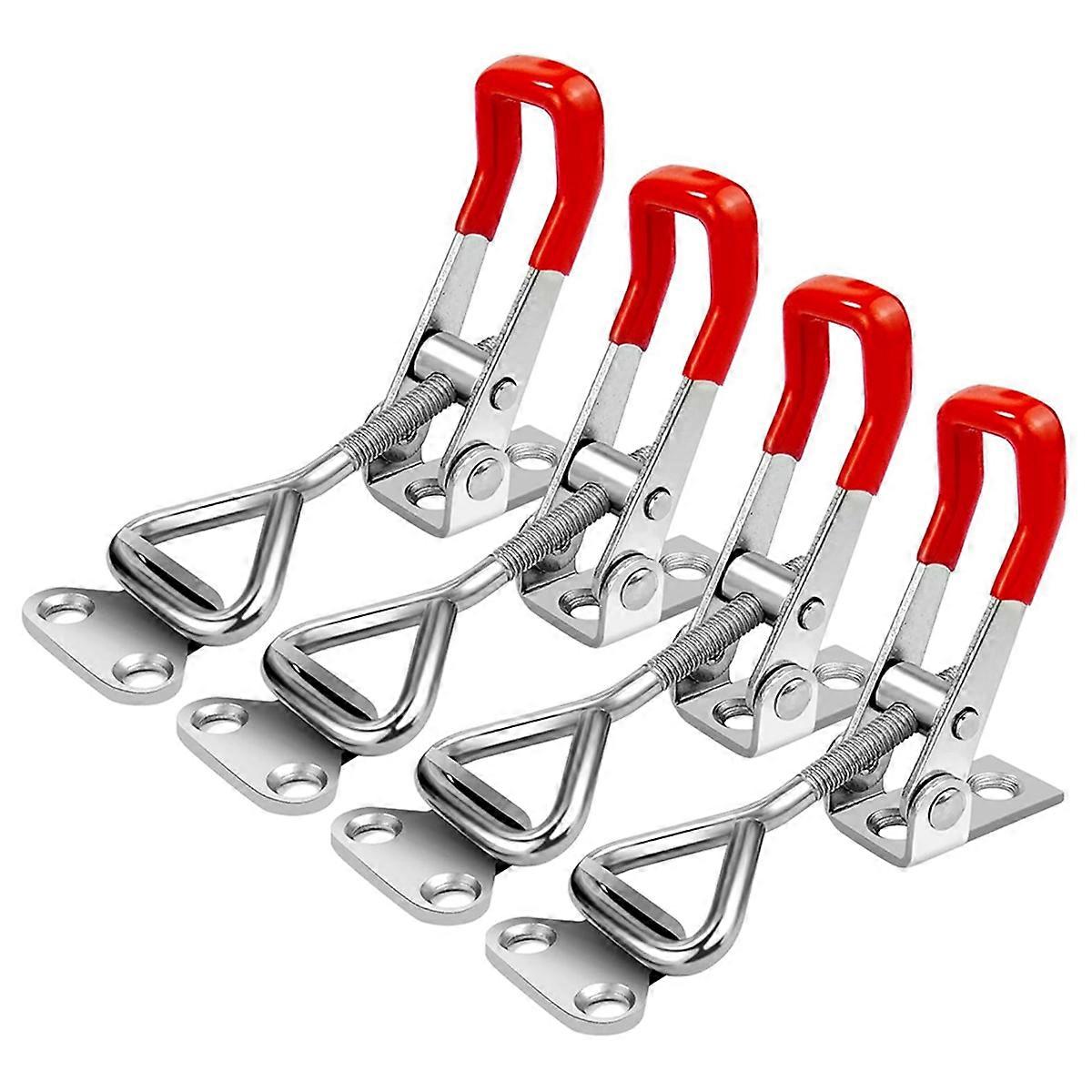 4 Pack Toggle Latch Clamp 4001 Adjustable 304 Stainless Steel Toggle Hasp Latches for Smoker Lid Ji