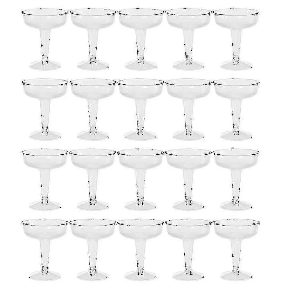 2024 20pcs Clear Plastic Champagne Glasses - Add Elegance To Your Parties With These Clear Plastic Champagne Glasses. Perfect For Special Occasions, T