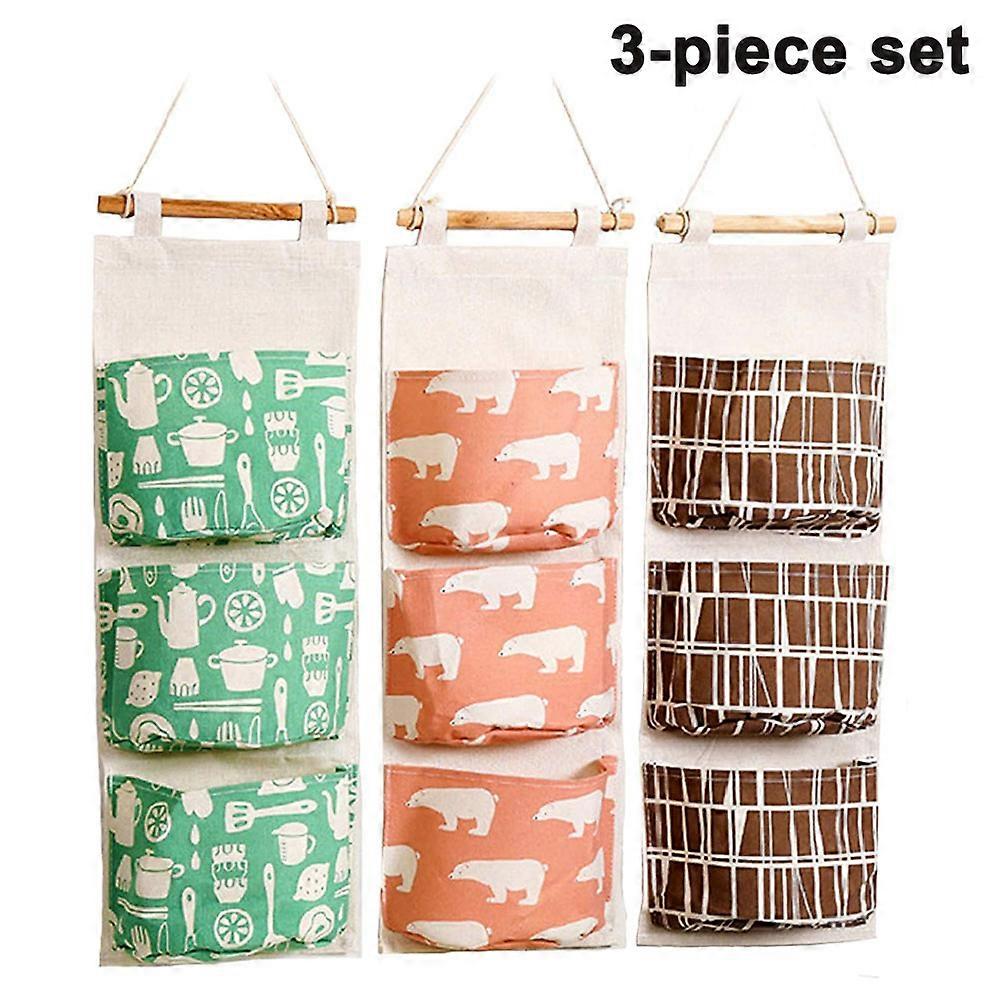 Cotton Linen Multi Functional Container, Portable Bedroom Bathroom Organizer