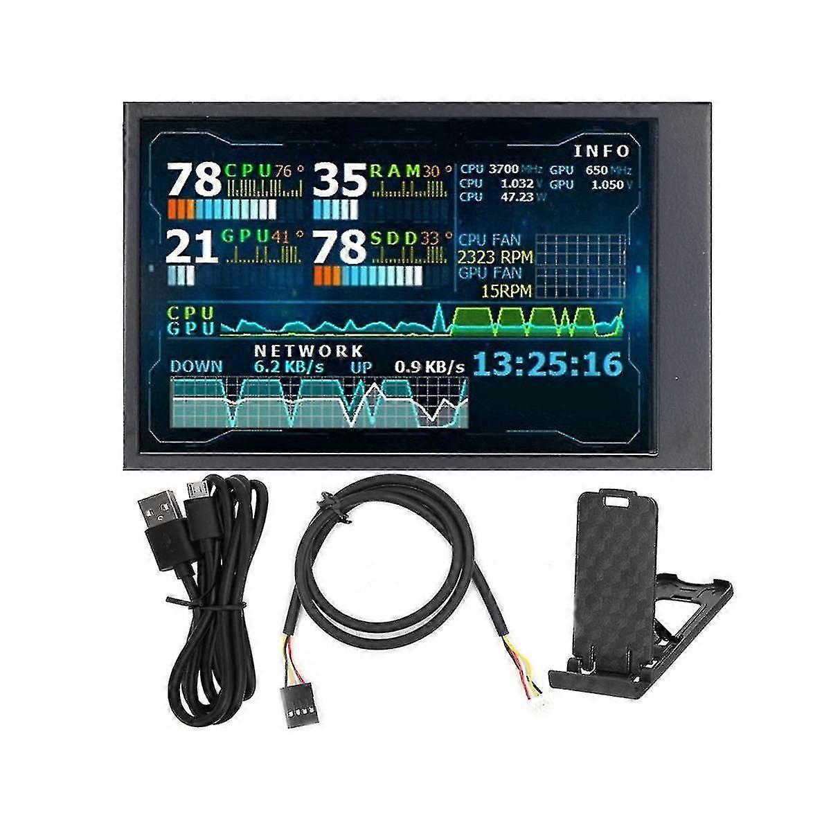 3,5-Zoll-IPS-LCD-Monitor-Display Mini-kapazitiver Bildschirm für Aida64 USB-Computer-Monitor USB-LCD-Dis-dwdz