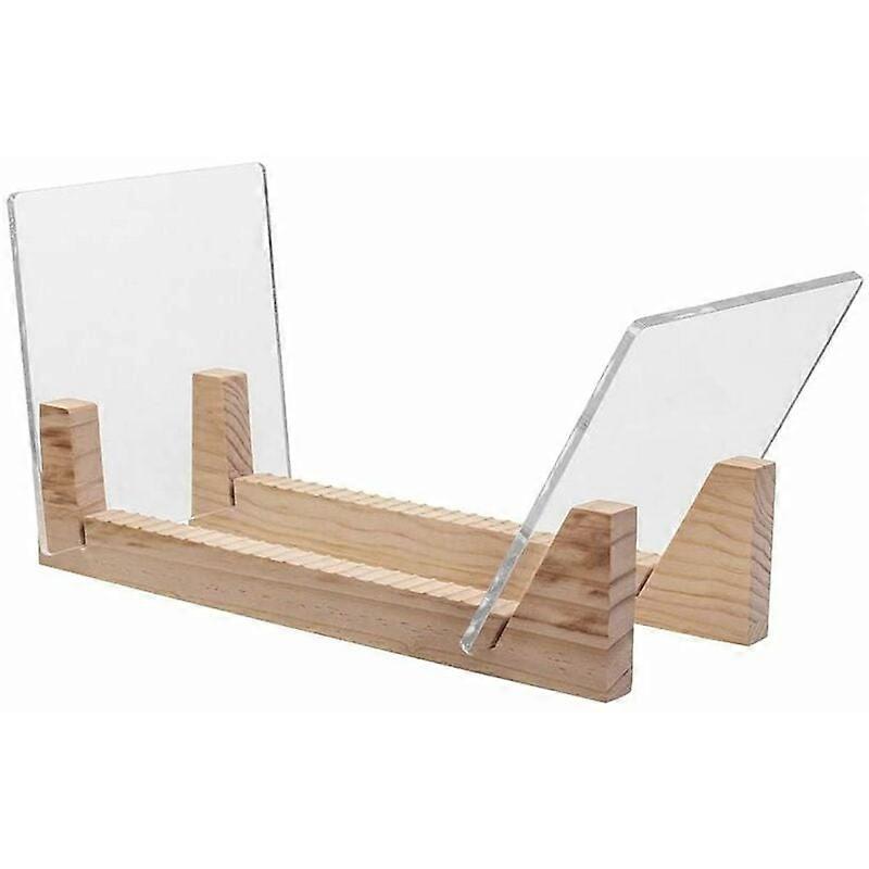 Stylish Solid Pine Vinyl Record Stand With Scratch-Resistant Acrylic