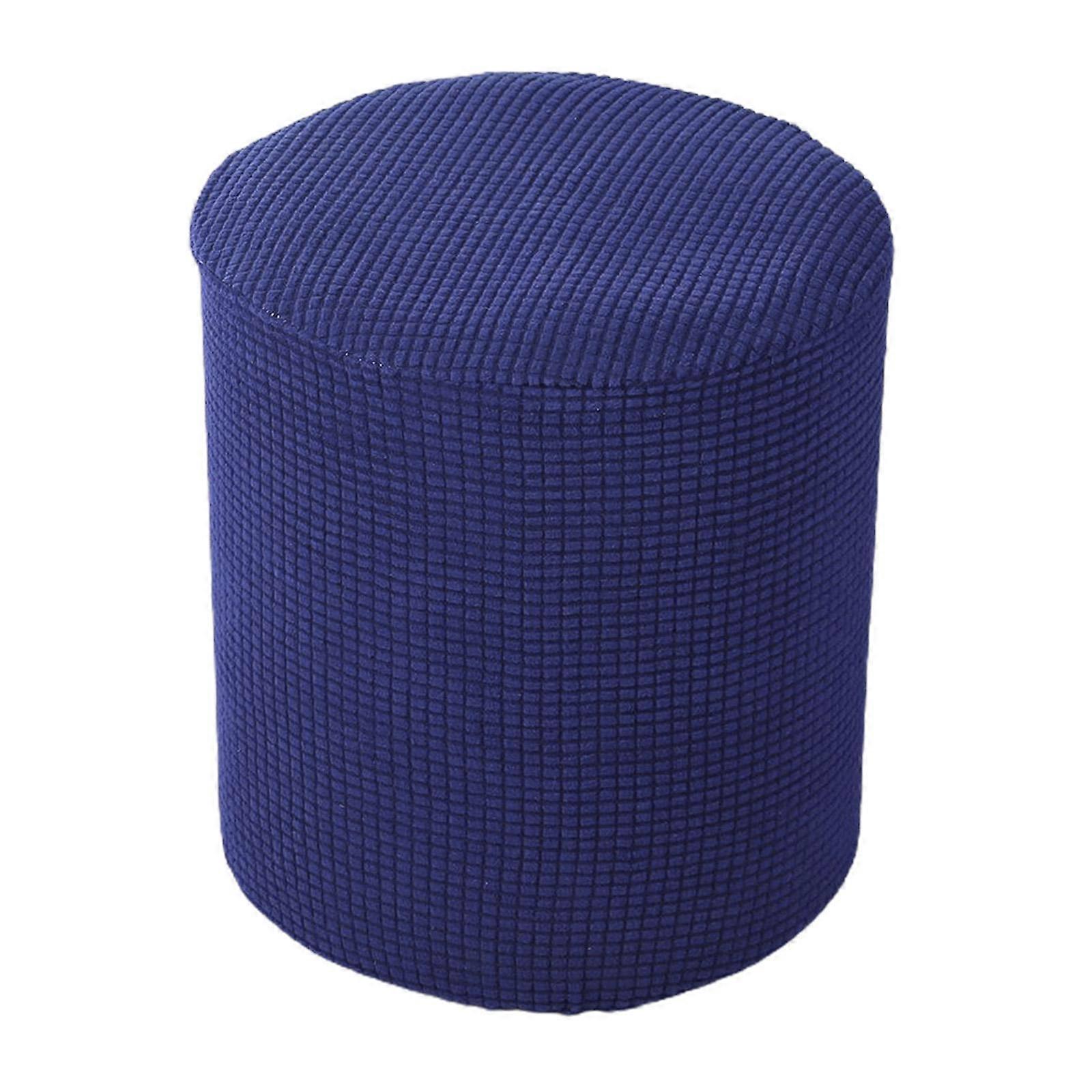 Ottoman Slipcover Footstool Protector Covers Stool Covers Stretch Blue