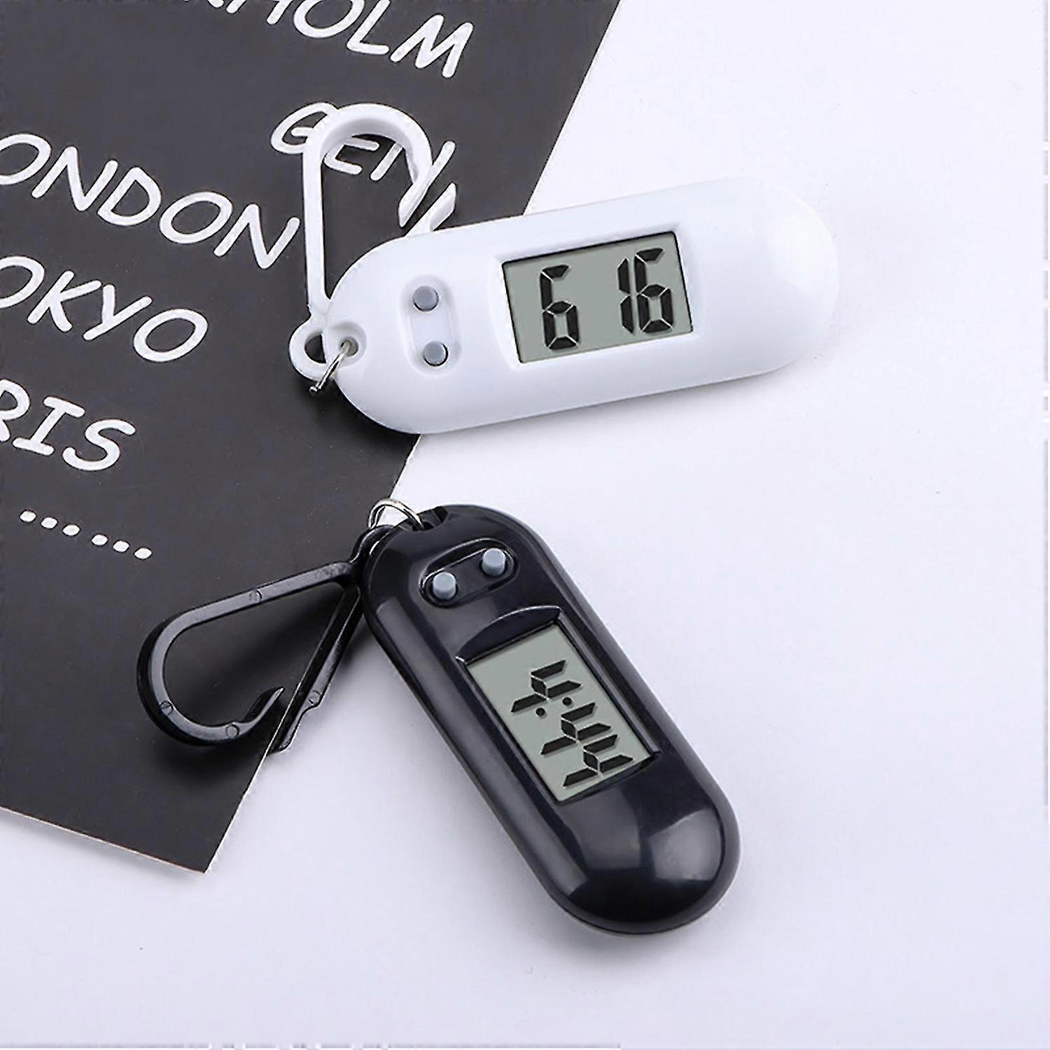 Electronic Clock Silent LCD Digital Display Portable Student Exam Study Desktop Clock Keychain for L