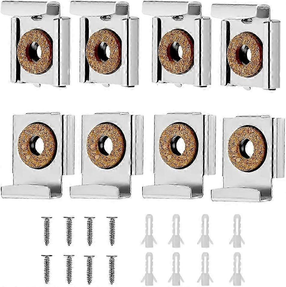 Wall Mount Mirror Bracket, Mirror Bracket, Adjustable Wall Mount Mirror Clip Mirror Clip Mount, 8 Pi