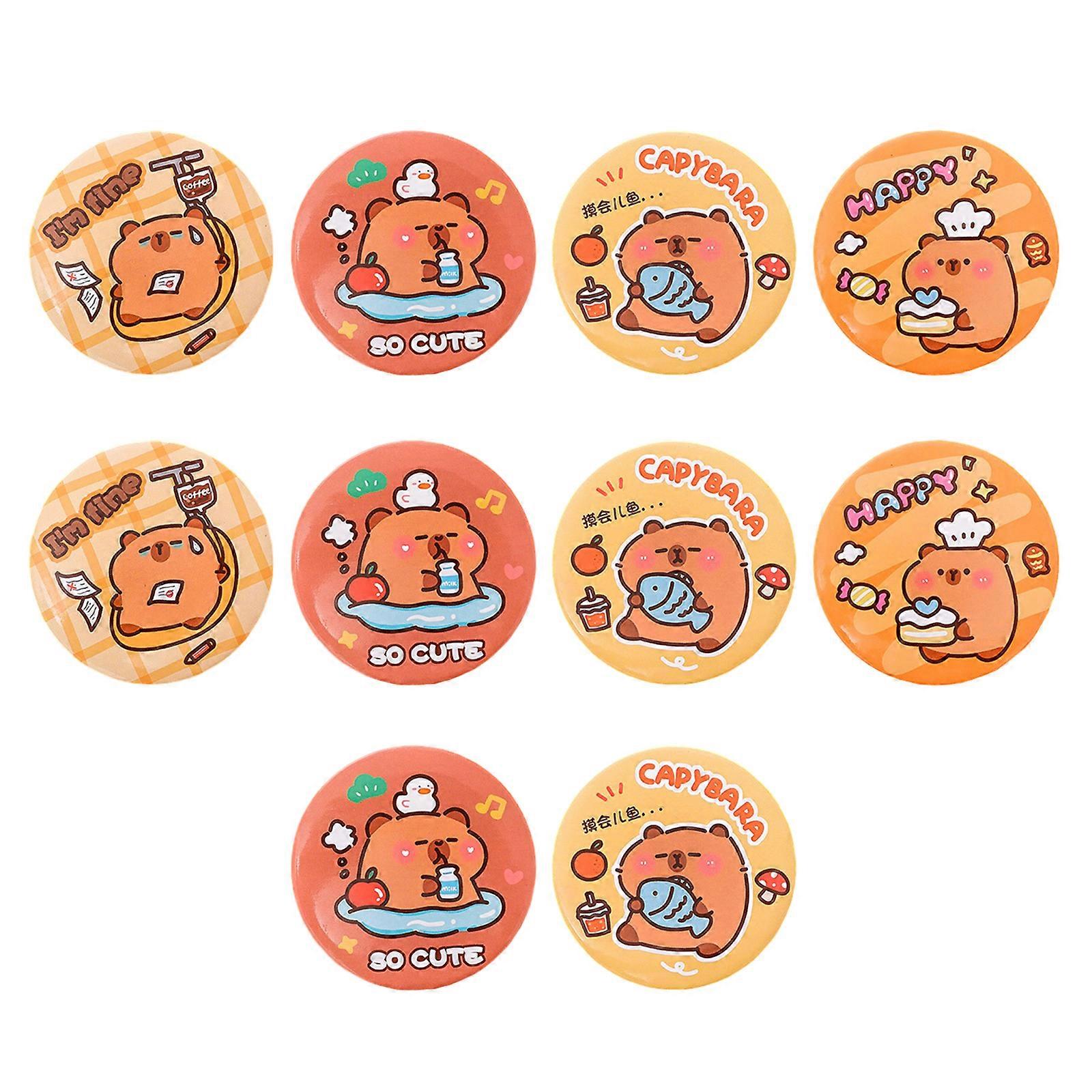 Petit miroir de maquillage mignon de dessin animé, mini miroir de maquillage de poche portable, miroir rond pour femmes
