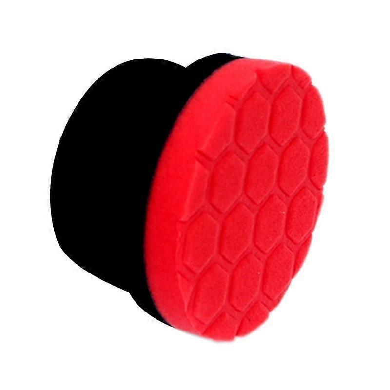 Qixiangche 9755 Applicateur de cire de voiture Éponge ronde Roue de voiture Applicateur de cire en cuir / hexagone motif