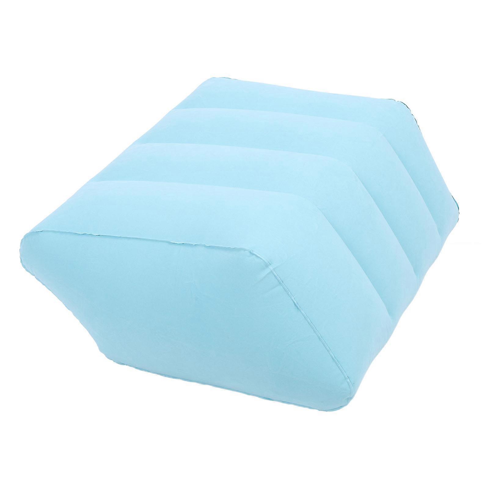 Inflatable Leg Elevation Pillow 65x50x27cm Blue PVC Flocking
