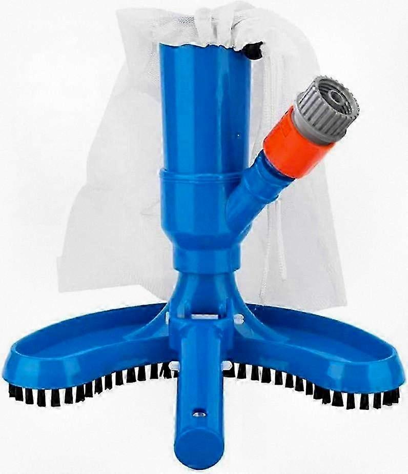 Portable Underwater Pool Vacuum Cleaner with Handle, Mesh Bag, and Hose Connector