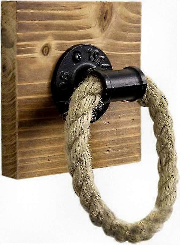 Wooden Roll Paper Dispenser Ring for Towel and Paper Center Roll Hanging Cabinet Base Holder