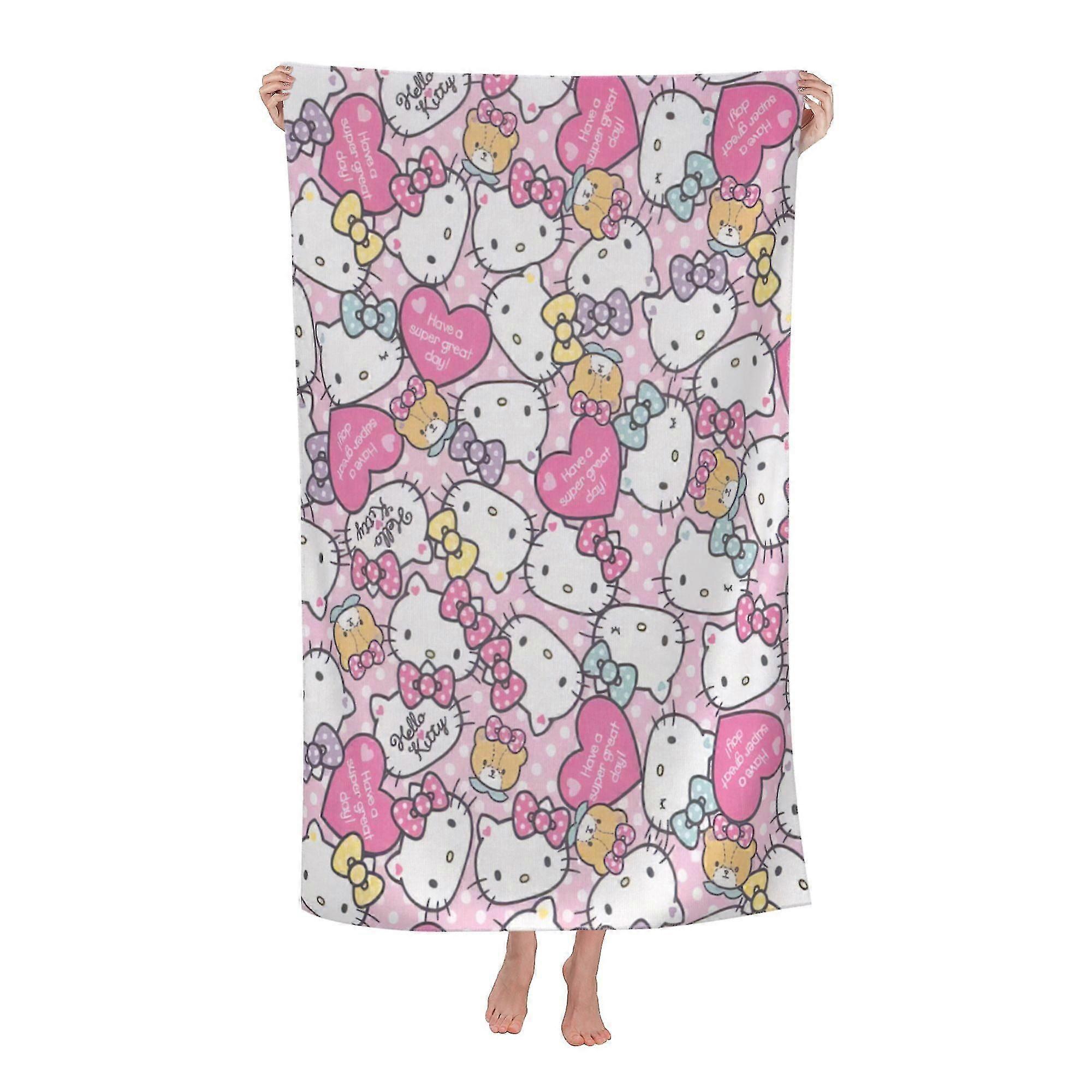 Hello Kitty Beach Towel, Large Microfiber Bath Towel #2b8C