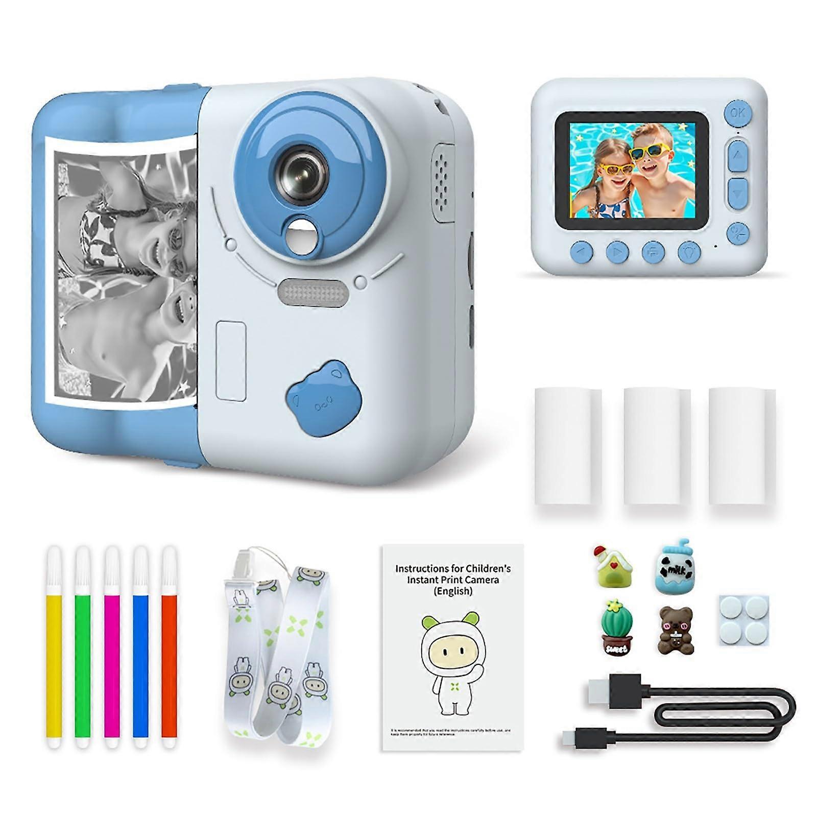 Huzeye Snapalette Printcam,Keilini Kids Digital Camera Shoot Now and Get It Now,Huzeye Snap Print Camera 10x 1080p