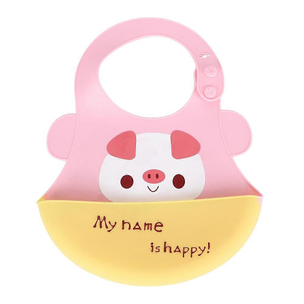Cartoon Pattern Silicone Adjustable Waterproof Baby Children Bib Dinning Aid