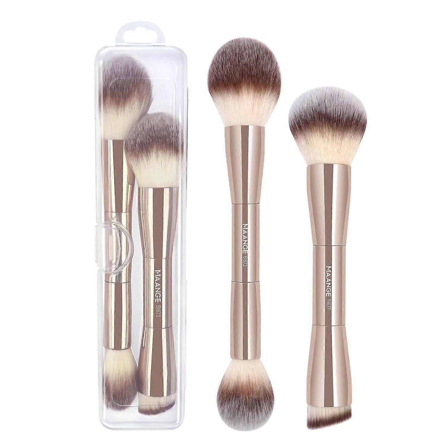 2025 Latest Model  Foundation Makeup Brushes, 2Pcs Double Ended Makeup Brush for