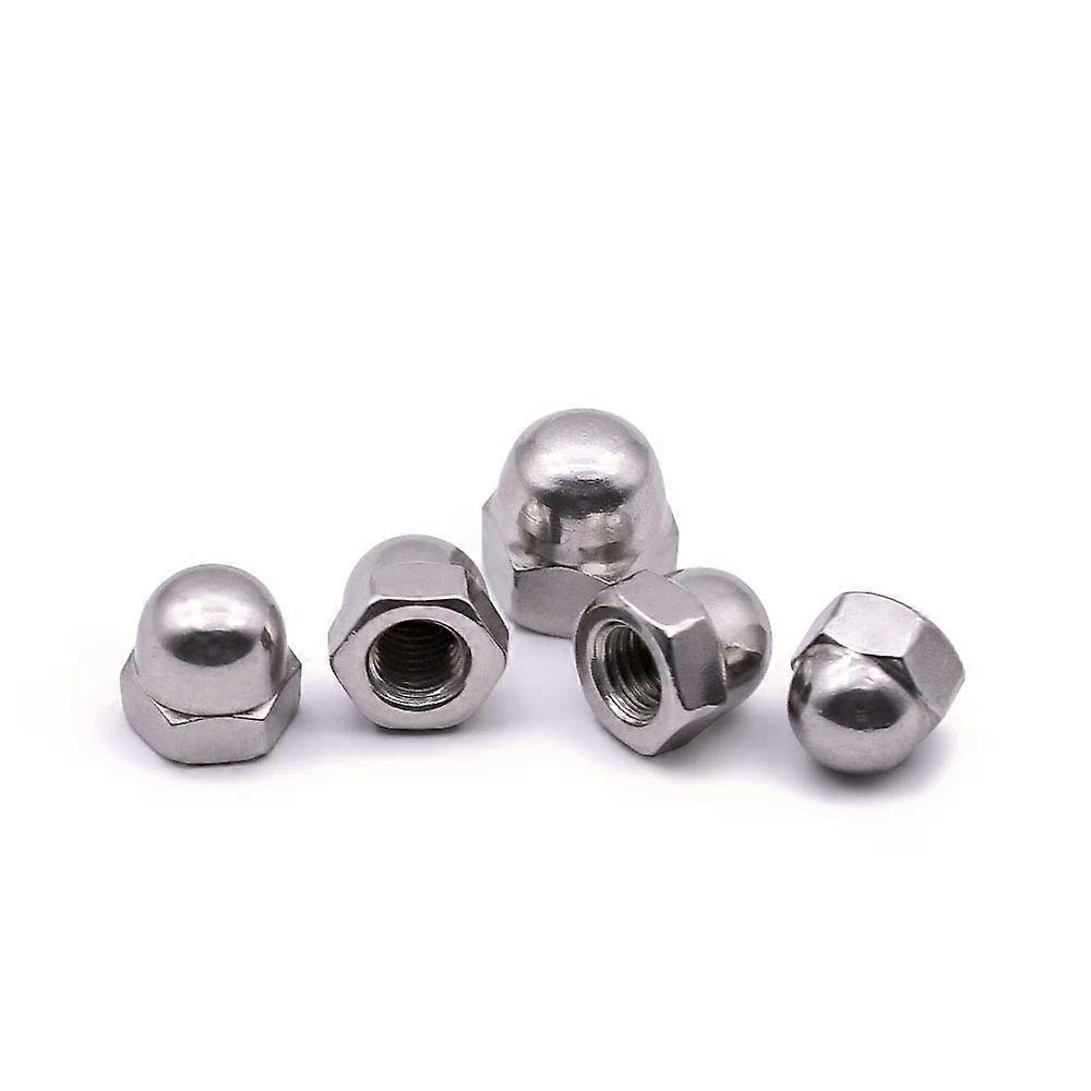 1/4-20 Acorn Hex Cap Dome Head Nuts, 304 Stainless Steel 18-8, Full Thead Coverage, 100 PCS