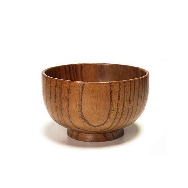 Sanbang Basin Home Japanese Tableware Creative-Anti-Hot Soup Bowl Chinese Wooden Round Tray Rice Container