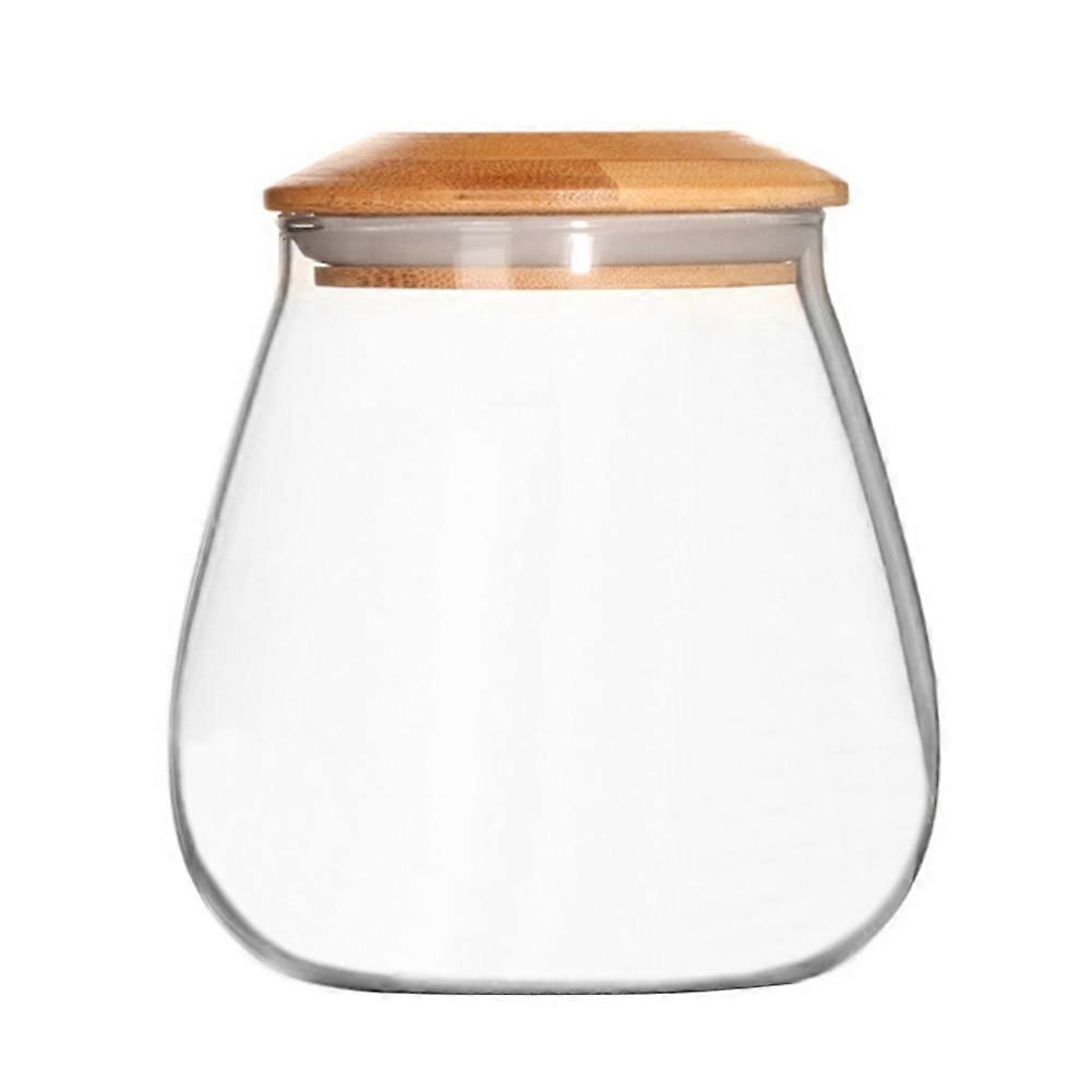 Clear Grains Mushroom Shape Container Leak Proof Hand Blowing Containers